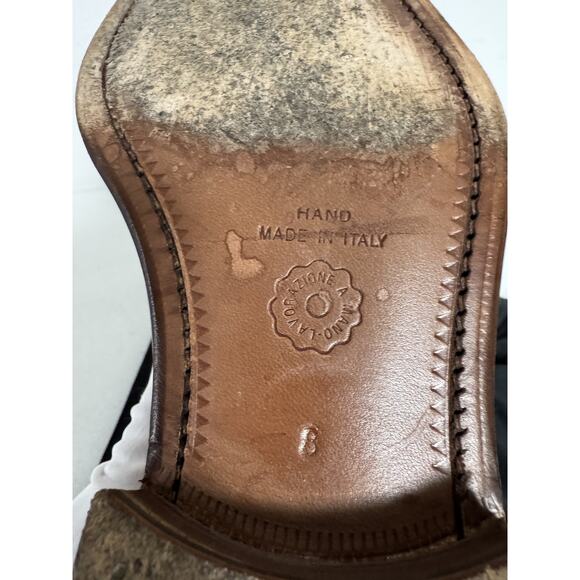 Romano Martegani Shoes Mens Size 8 Leather Handmade Italy Dress Oxfords Luxury main image 7